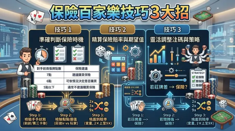 保險百家樂技巧3大招